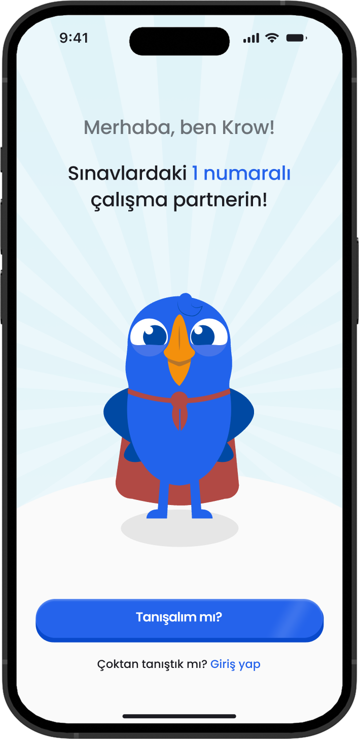 Krow karşılama ekranı